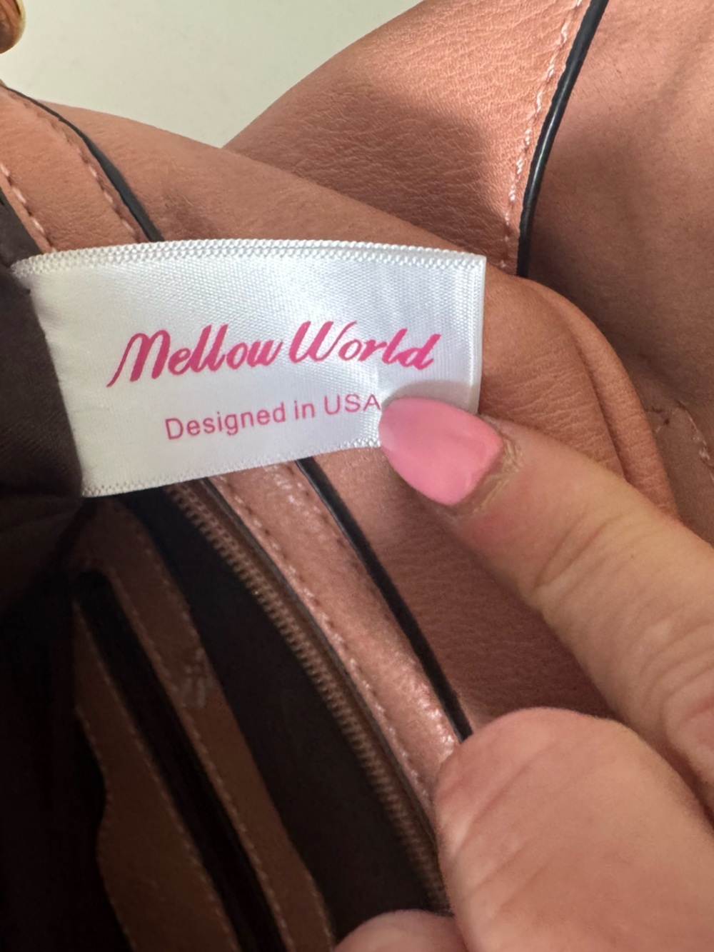 Mellow World Jasmine Convertible Satchel Pink Vegan Leather - Picture 14 of 15